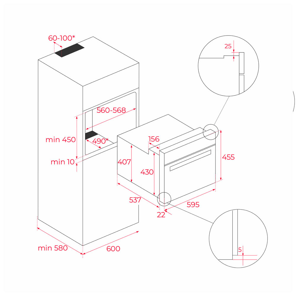 Εικόνα της Φούρνος Compact Teka HLC 840 Hydroclean Pro Inox/Μαύρο 41531020