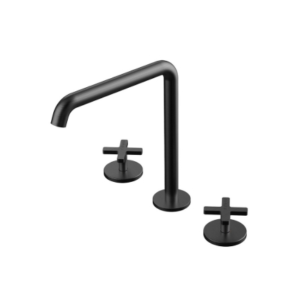 Εικόνα της Μπαταρία Νιπτήρος 3 οπών La Torre Elle Cross 38102-410 Black Brushed