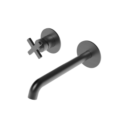 Εικόνα της Μπαταρία Νιπτήρος Εντοιχισμού La Torre Elle Cross 38032-410 Black Brushed