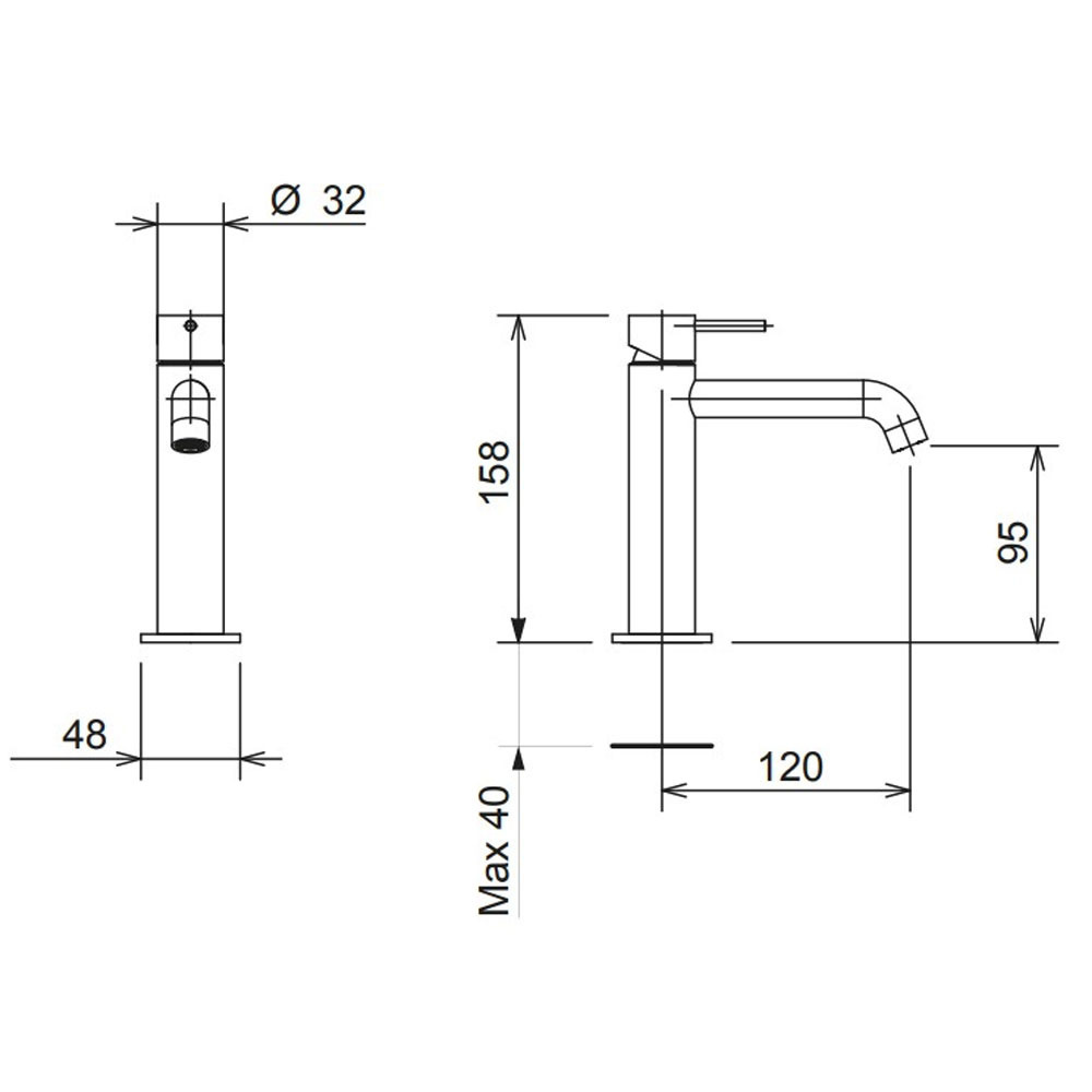 Εικόνα της Μπαταρία Νιπτήρος La Torre Elle 316 35004-111 Inox Brushed