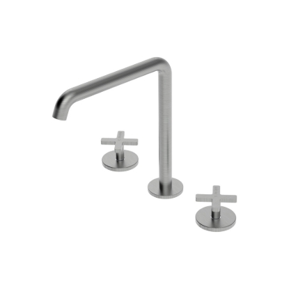 Εικόνα της Μπαταρία Νιπτήρος 3 οπών La Torre Elle Cross 38102-110 Inox Finish