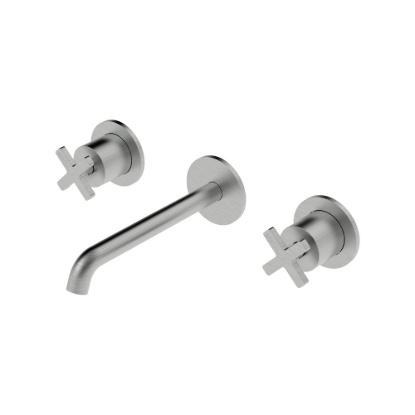 Εικόνα της Μπαταρία Νιπτήρος Εντοιχισμού 3 Οπών La Torre Elle Cross 38118-110 Inox Finish