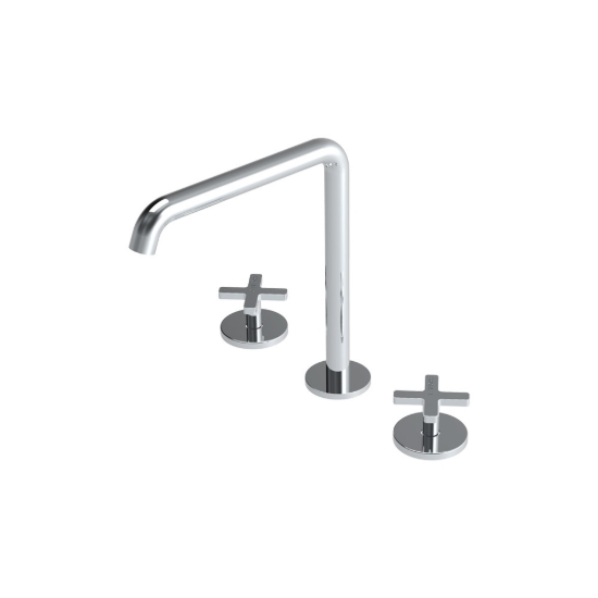 Εικόνα της Μπαταρία Νιπτήρος 3 οπών La Torre Elle Cross 38102-100 Chrome