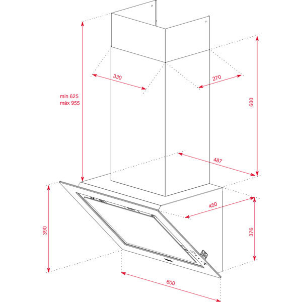 Εικόνα της Απορροφητήρας Teka DLV 68660 Ecopower Καμινάδα 60cm Μαύρο Κρύσταλλο 112930024