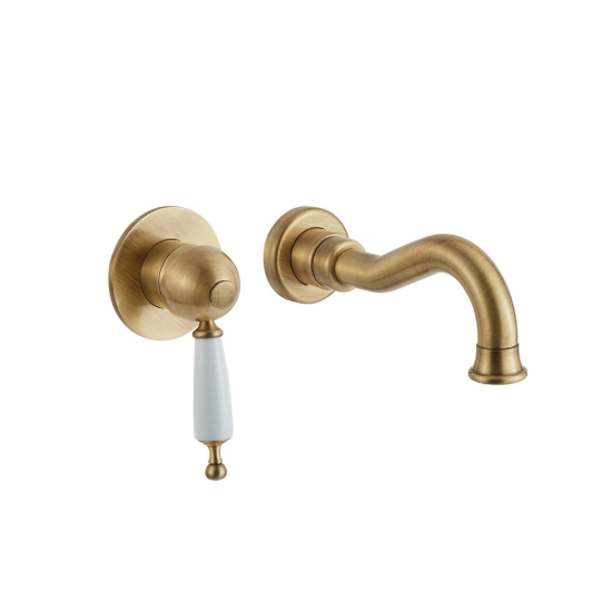 Εικόνα της Μπαταρία Νιπτήρος Εντοιχισμού Bugnatese Oxford Bronze/Λευκό 6345-220