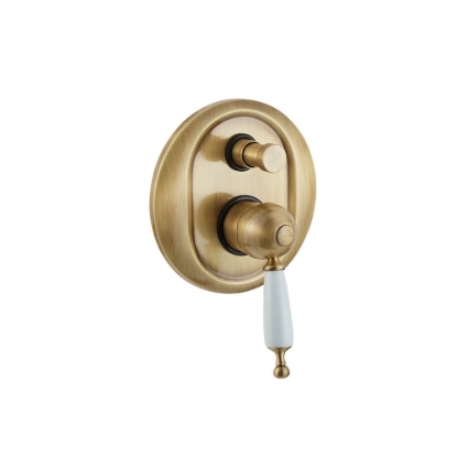 Εικόνα της Μίκτης Εντοιχισμού 2 Εξόδων Bugnatese Oxford 6372-220 Bronze/Λευκό