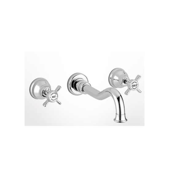 Εικόνα της Μπαταρία Νιπτήρος Εντοιχισμού 3 Οπών Bugnatese Princeton 869-100 Chrome