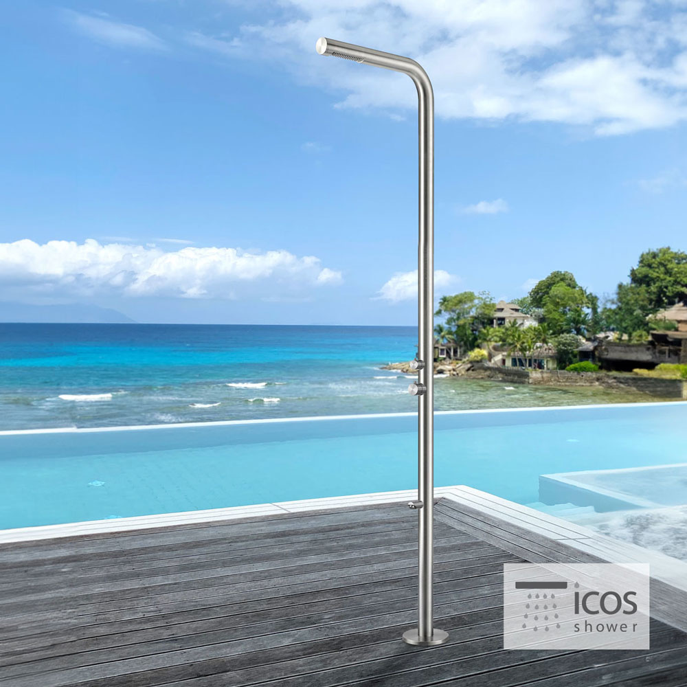 Εικόνα της Στήλη Ντούς Εξωτερικού Χώρου Icos Shower Dona Mix 2 Εξόδων  Inox