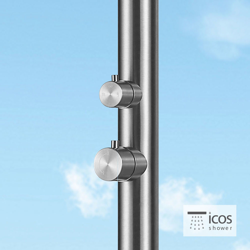 Εικόνα της Στήλη Ντούς Εξωτερικού Χώρου Icos Shower Dona Mix 2 Εξόδων  Inox