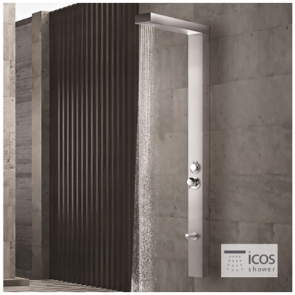 Εικόνα της Στήλη Ντούς Εσωτερικού/Εξωτερικού Χώρου Icos Shower Thea Mix 2 Εξόδων Inox