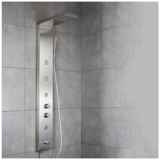 Εικόνα της Στήλη Ντούς-Υδρομασάζ Dolce Vita Elite 110 Inox  5 Εξόδων