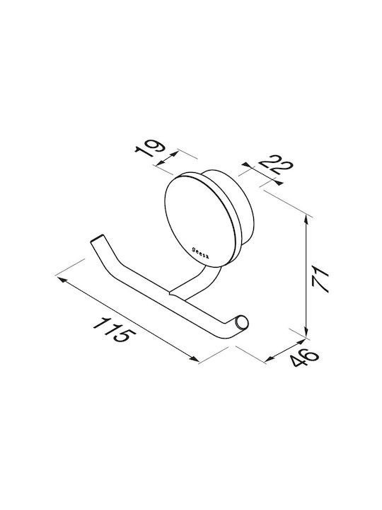 Εικόνα της Άγγιστρο Διπλό Geesa Opal Black Brushed PVD 7215-411