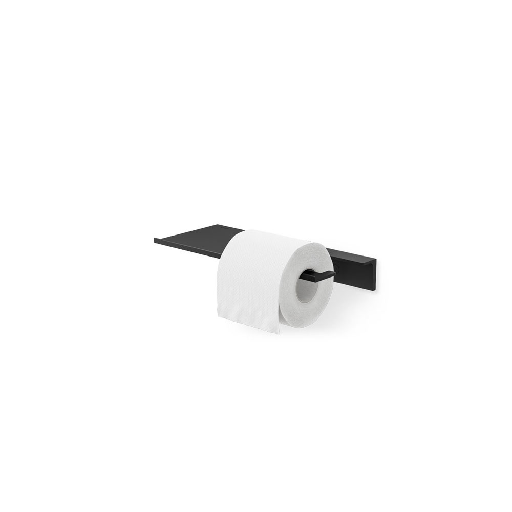 Εικόνα της Χαρτοθήκη Με Εταζέρα  28cm Geesa Leev Black Matt 8209/28-400