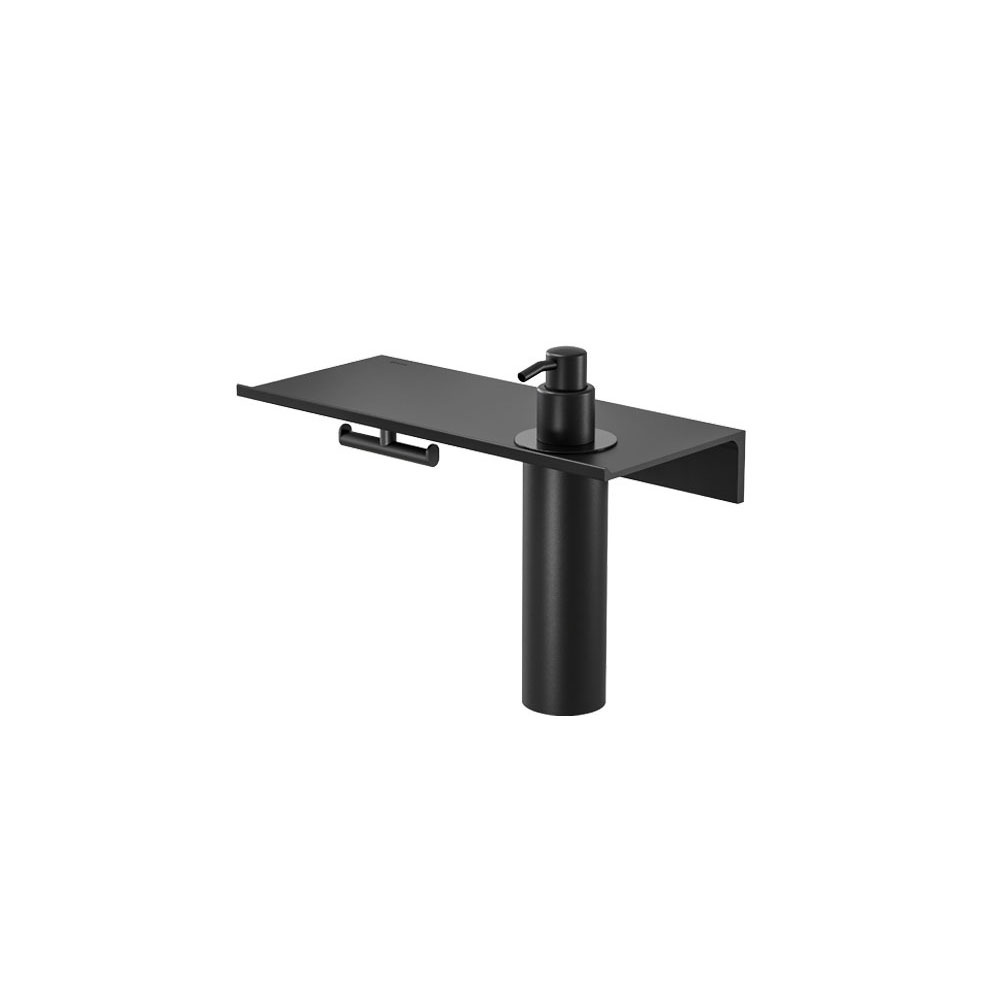 Εικόνα της Εταζέρα Με Ντισπένσερ  Geesa Leev 28cm Black Matt 8216/28-400