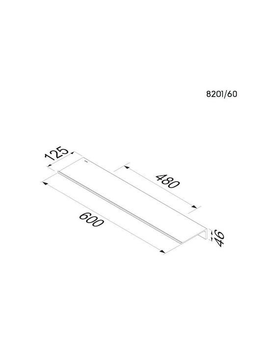 Εικόνα της Εταζέρα Geesa Leev Black Matt 60cm 8201/60-400