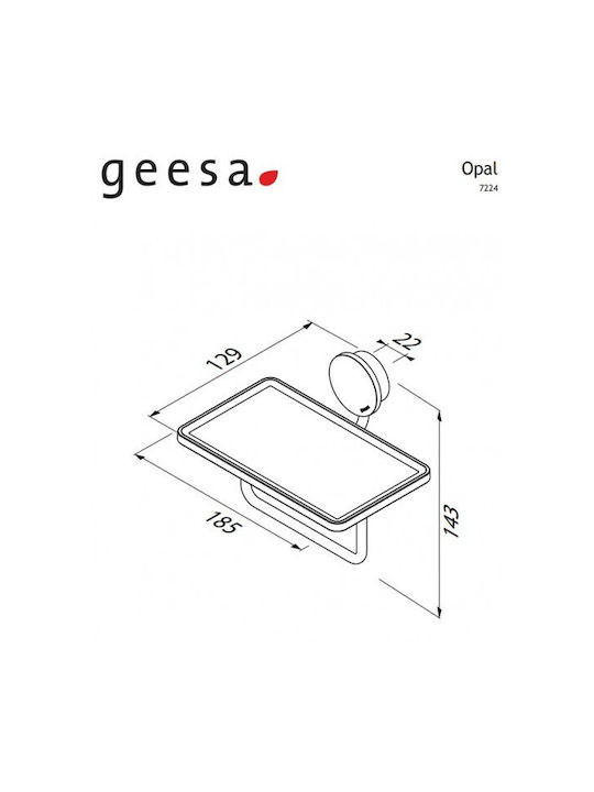 Εικόνα της Χαρτοθήκη Με Εταζέρα Geesa Opal Black Matt 7224-400