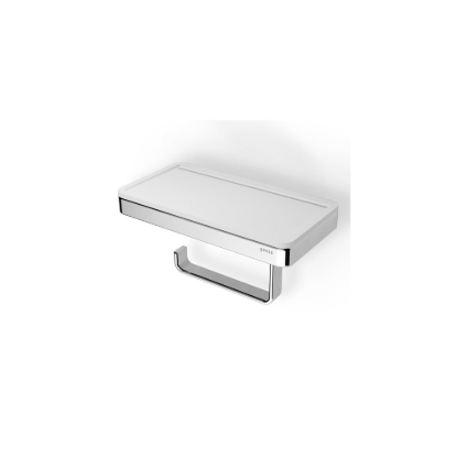 Εικόνα της Χαρτοθήκη Με Εταζέρα (Αντιστρεφόμενη) Geesa Frame 8824-300 Chrome/White matt