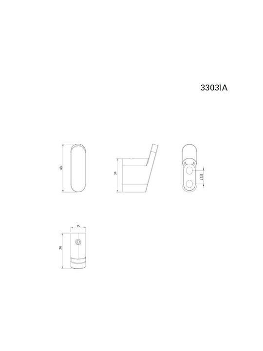 Εικόνα της Άγγιστρο Μονό Langberger Series 123 33031A Chrome
