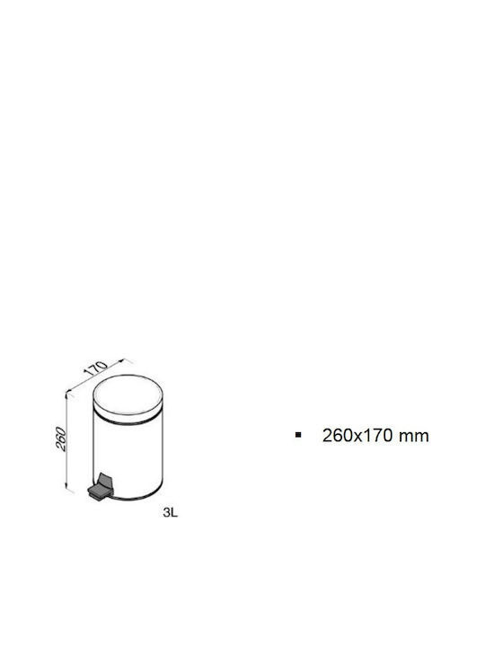 Εικόνα της Χαρτοδοχείο Geesa 634-100 3lt  Ø17xH26(cm) Chrome