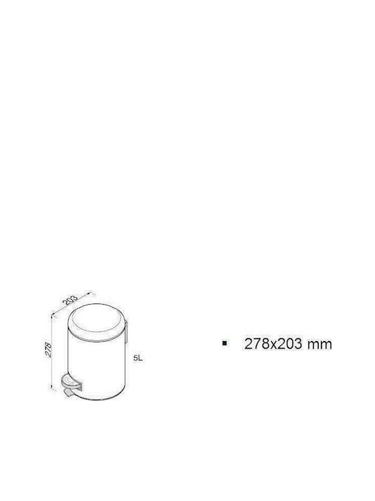 Εικόνα της Χαρτοδοχείο Geesa 645-100 5lt  Ø20xH28(cm) Chrome