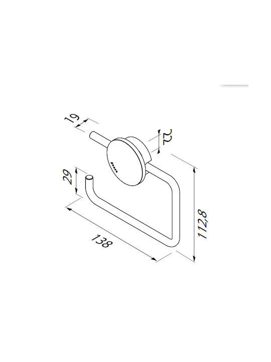 Εικόνα της Χαρτοθήκη Geesa Opal Chrome 7209-100