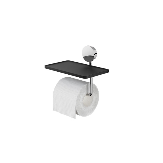 Εικόνα της Χαρτοθήκη Με Εταζέρα Geesa Opal 7224-100 Chrome