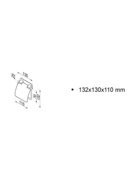 Εικόνα της Χαρτοθήκη Με Κάλυμμα Geesa Standard - Hotelia 5144 Chrome
