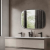 Εικόνα της Καθρέπτης Φωτιζόμενος LED Luminor Fiz 60 60x80cm Black Brushed
