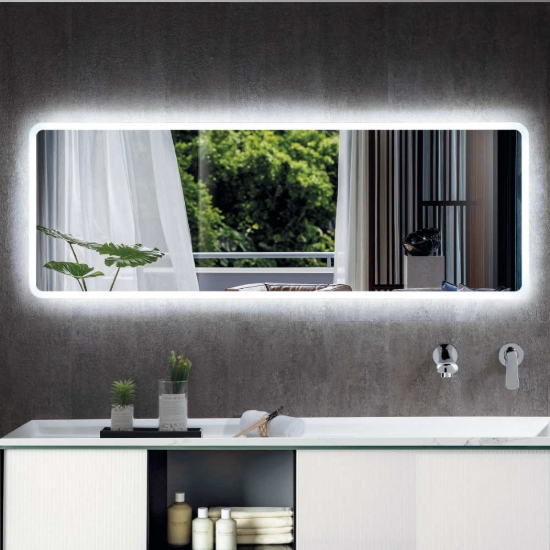 Εικόνα της Καθρέπτης Φωτιζόμενος LED Luminor Adagio Music 140 140x70cm