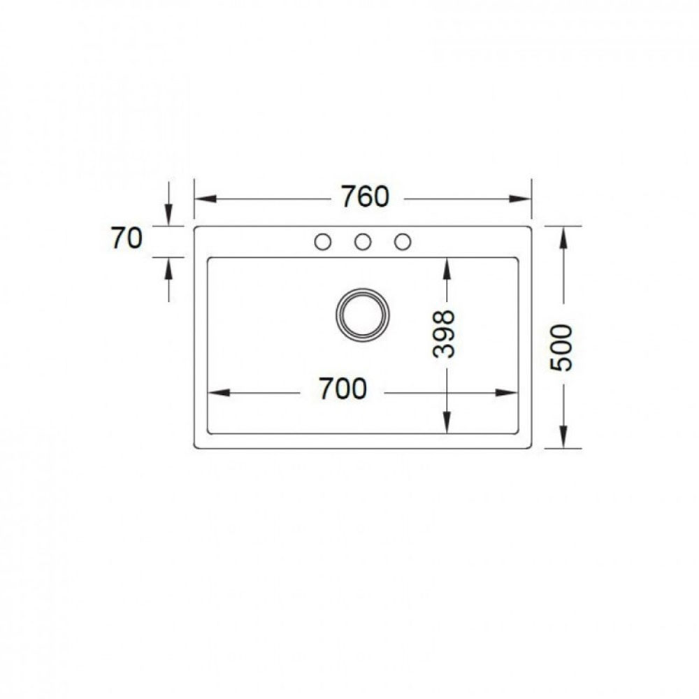 Εικόνα της Νεροχύτης Duralit KZ075-450 (76x50) Concrete