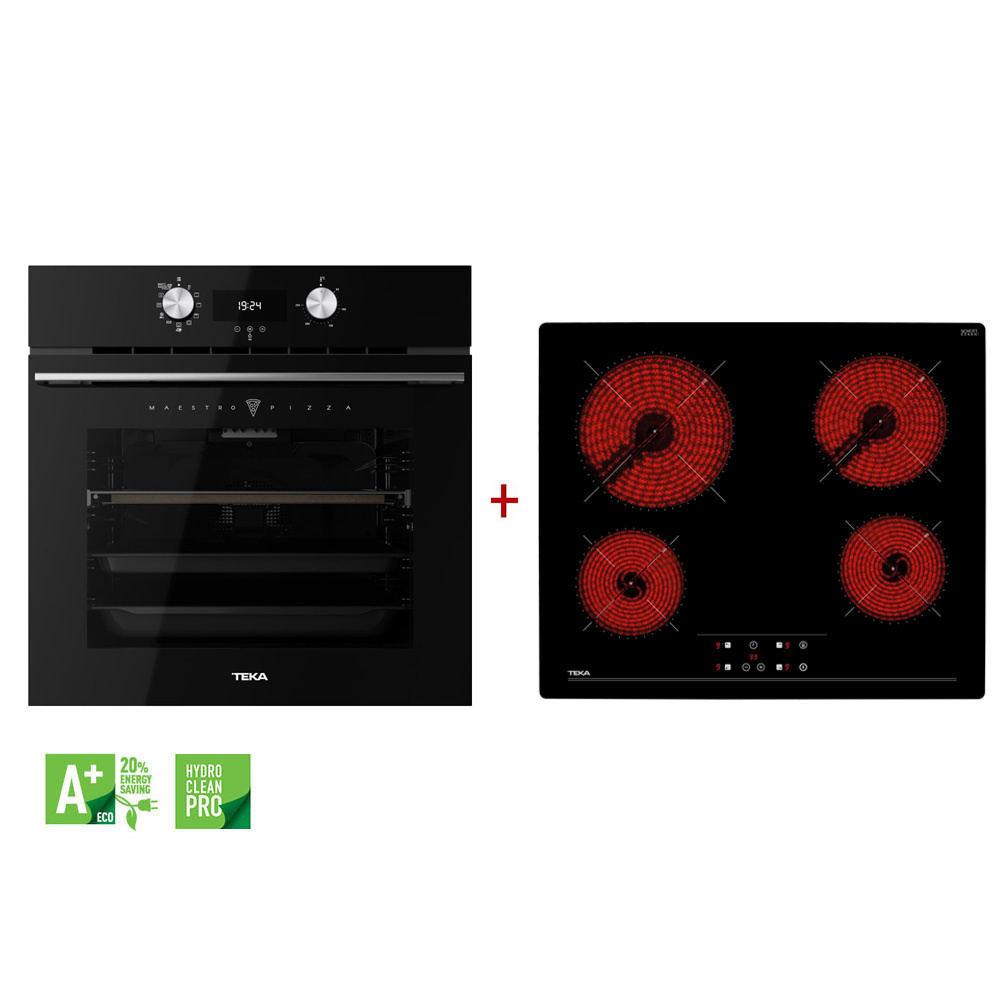 Εικόνα της Σετ Teka Φούρνος Πυρολυτικός Teka Maestro Pizza HLB 8510 P + Εστία TBC 64010 111000046+112550014