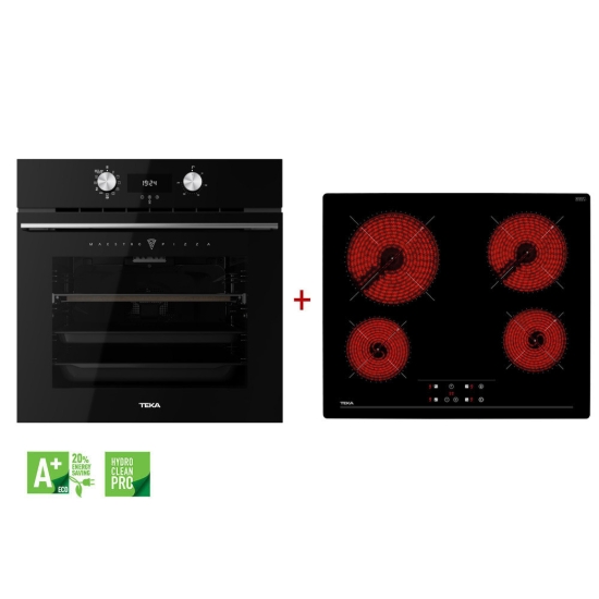 Εικόνα της Σετ Teka Φούρνος Πυρολυτικός Teka Maestro Pizza HLB 8510 P + Εστία TBC 64010 111000046+112550014