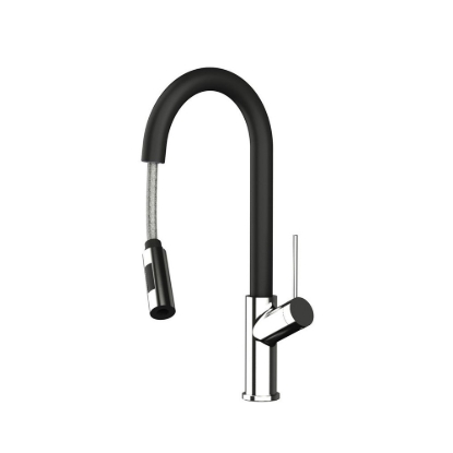 Εικόνα της Μπαταρία Κουζίνας Orabella Edge Ντους 2 Ροών 20102 Χρωμέ/Μαύρο