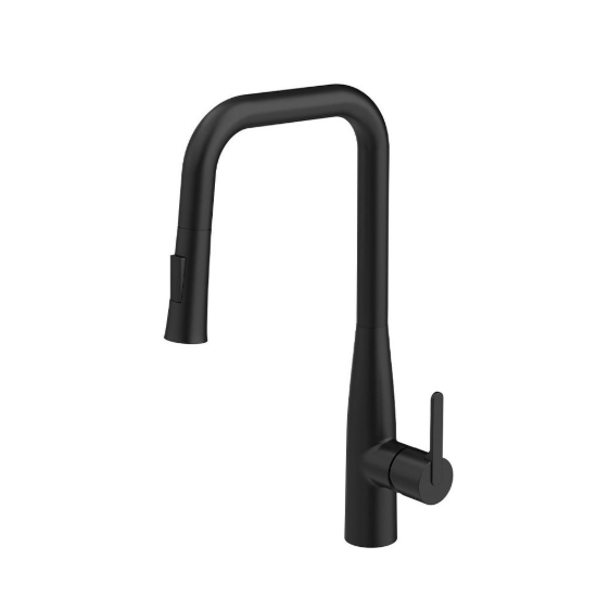 Εικόνα της Μπαταρία Κουζίνας Orabella Comfort Ντους 2 Ροών 20123 Μαύρο Ματ