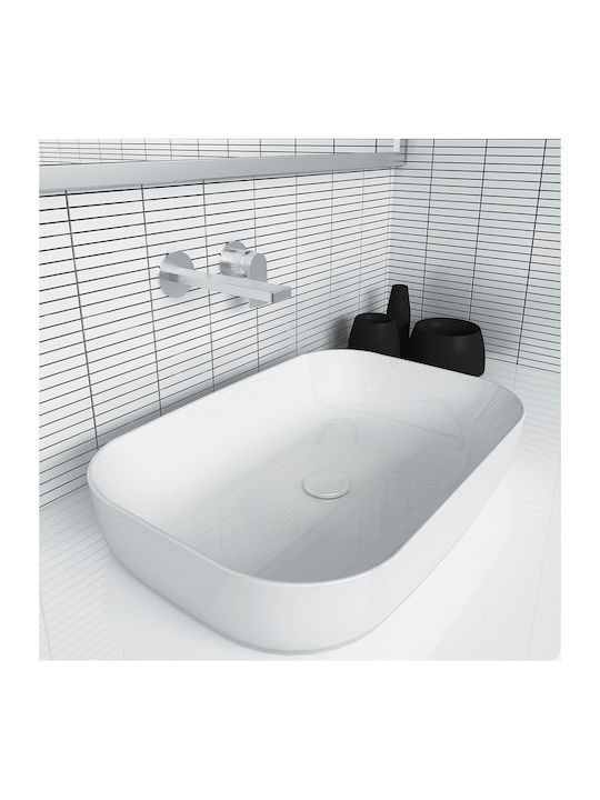 Εικόνα της Νιπτήρας Μπάνιου Orabella Metamorfosis 42600 60x42cm Επικαθήμενος 60103  White Glossy