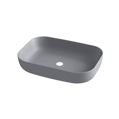 Εικόνα της Νιπτήρας Μπάνιου Orabella Metamorfosis 42600 60x42cm Επικαθήμενος 60106 Γκρι Ματ