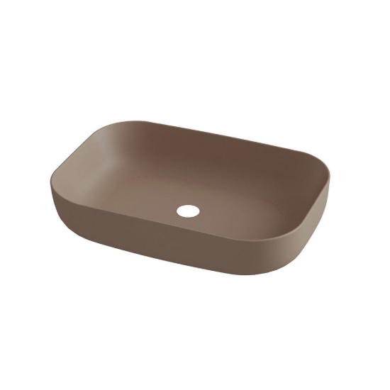 Εικόνα της Νιπτήρας Μπάνιου Orabella Metamorfosis 42600 60x42cm Επικαθήμενος 60107 Καφέ Ματ