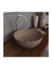 Εικόνα της Νιπτήρας Μπάνιου Orabella Trend Round 02 Επικαθήμενος 60122 Φ38cm  Καφέ Ματ