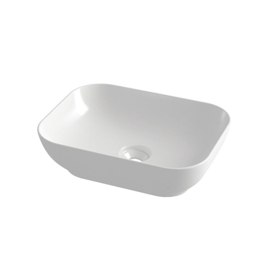 Εικόνα της Νιπτήρας Μπάνιου Orabella Rectangular 50x38cm Επικαθήμενος 60129 Λευκός