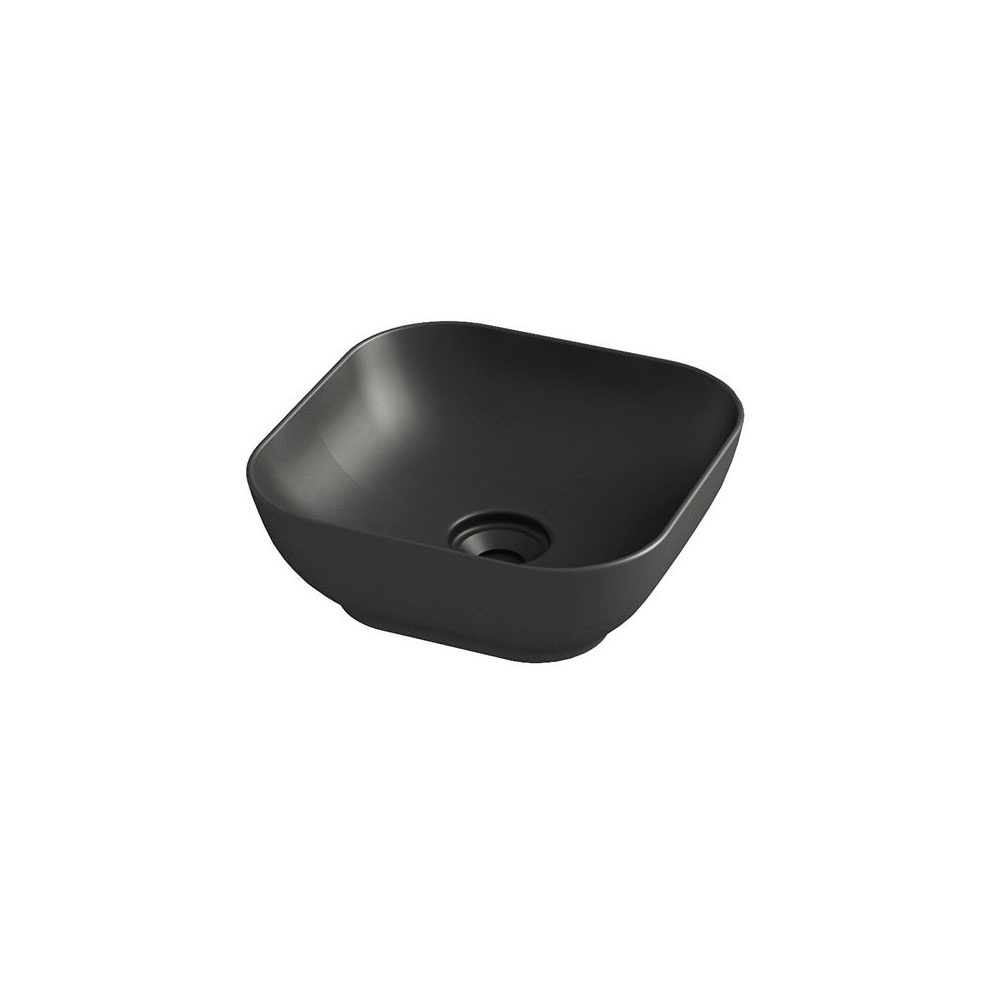 Εικόνα της Νιπτήρας Μπάνιου Orabella Trend Square 02 38x38cm Επικαθήμενος 60132 Μαύρο Ματ