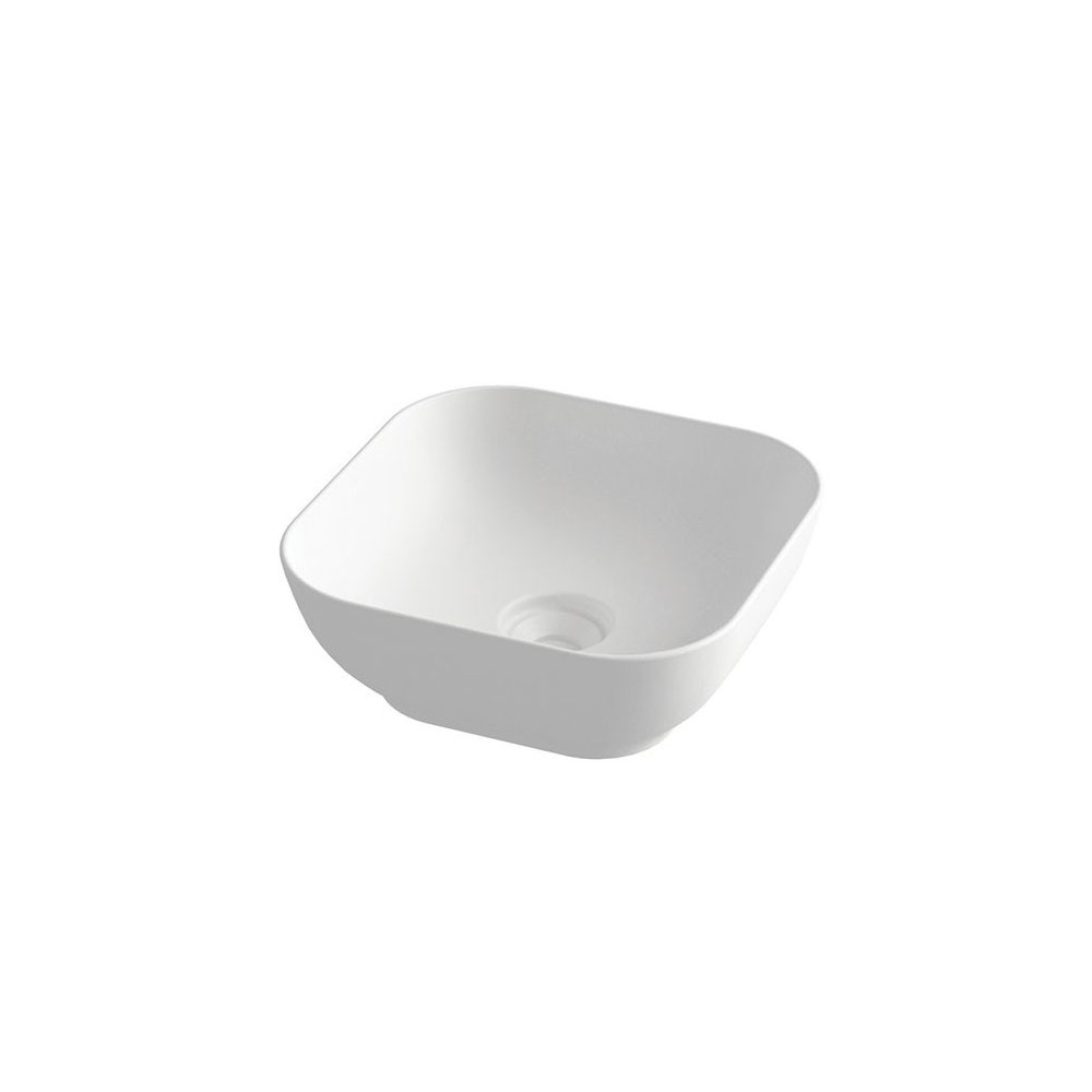 Εικόνα της Νιπτήρας Μπάνιου Orabella Trend Square 02 38x38cm Επικαθήμενος 60133 Λευκό Ματ