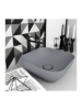Εικόνα της Νιπτήρας Μπάνιου Orabella Trend Square 02 38x38cm Επικαθήμενος 60134 Γκρι Ματ