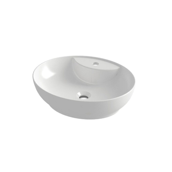 Εικόνα της Νιπτήρας Μπάνιου Orabella Trend Oval 01 50x42cm Επικαθήμενος 60137 Λευκός