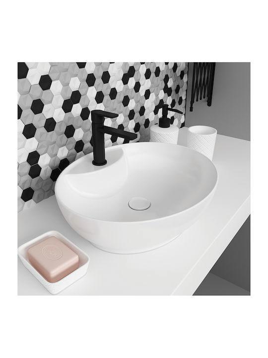 Εικόνα της Νιπτήρας Μπάνιου Orabella Trend Oval 01 50x42cm Επικαθήμενος 60137 Λευκός