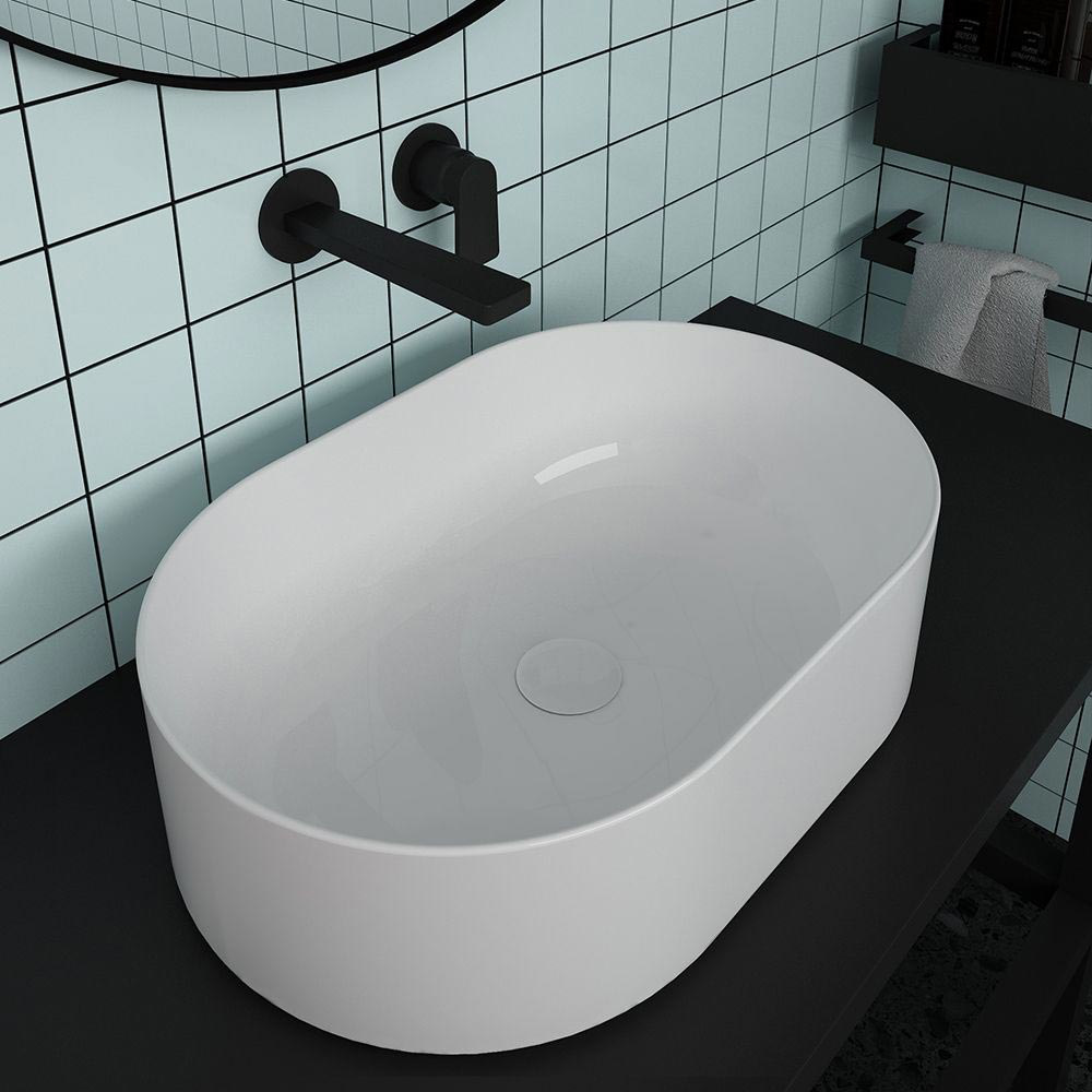 Εικόνα της Νιπτήρας Μπάνιου Orabella Open Oval 01 60x40cm Επικαθήμενος 60141 Λευκός