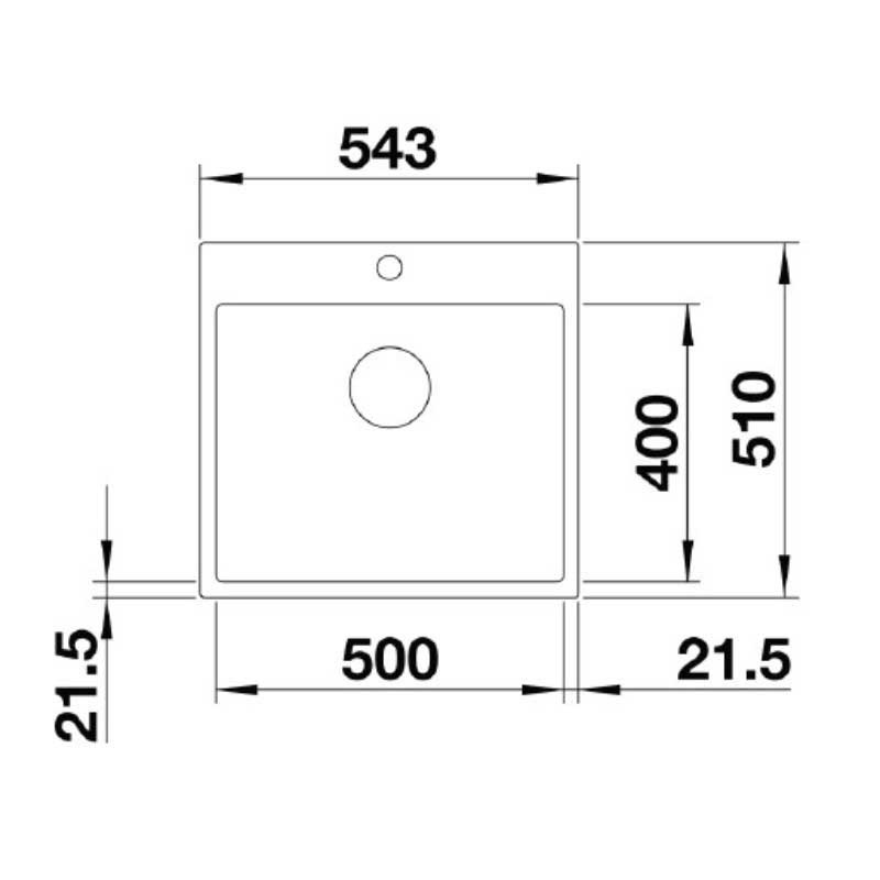 Εικόνα της Νεροχύτης Ένθετος Blanco Subline 500-IF/A Silgranit Steel Frame 54,3x51cm Black 526000