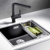 Εικόνα της Νεροχύτης Ένθετος Blanco Subline 500-IF Silgranit Steel Frame 54,3x44,3cm Black 525997