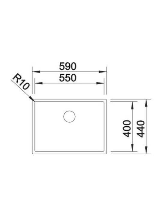 Εικόνα της Νεροχύτης Υποκαθήμενος Blanco Claron 550-U (59x44) Λείος 521579