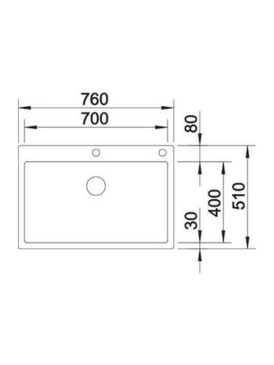 Εικόνα της Νεροχύτης Υποκαθήμενος Blanco Claron 700-IF/A (76x51) 521634