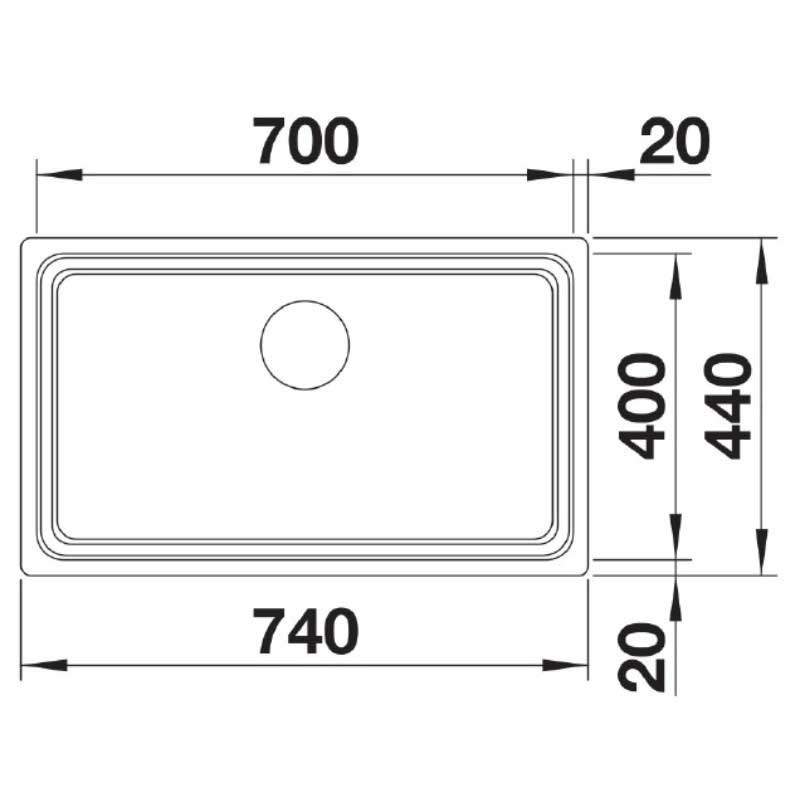 Εικόνα της Νεροχύτης Υποκαθήμενος Blanco Etagon 700-U (74x44) Λείος 524270